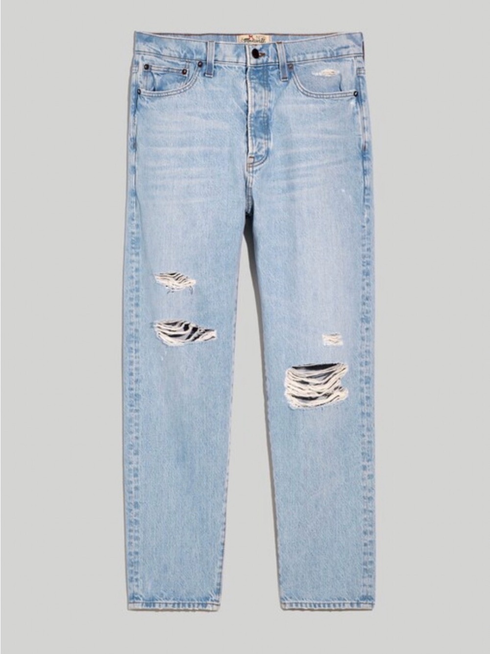 Madewell Mens Vintage Taper Jeans Denim Light Blue Distressed Size 36